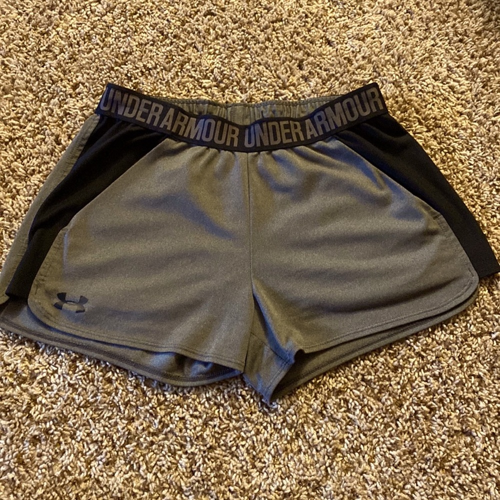 Under Armor Grey and Black Athletic Shorts